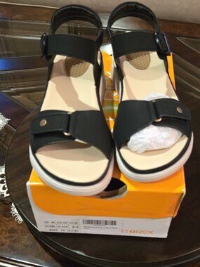 New Ortorex Women's massage Sandals Black Size 6.5